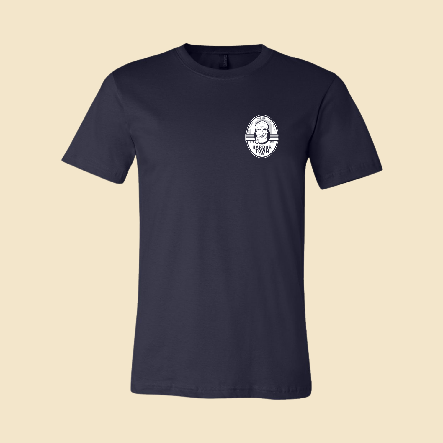 Unisex 100% Cotton Harbor Town T-Shirt Navy
